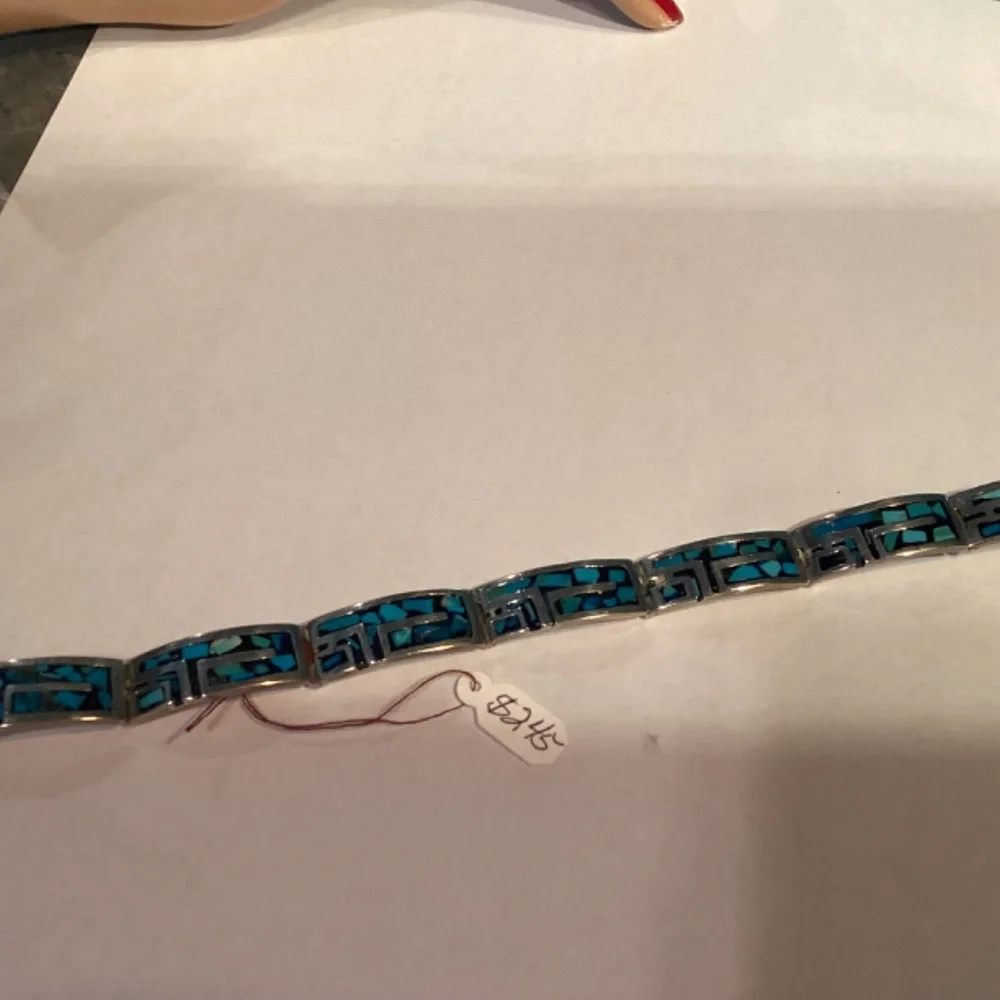 Turquoise BRACELET. Sterling stunning design. Must see - Picture 9 of 12